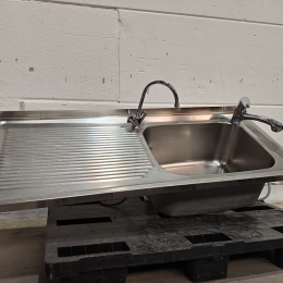 rvs Spoeltafelblad - 140 x 60 cm 